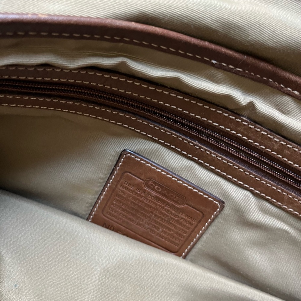Coach Messenger Bag Stylish Mustard Yellow and Brown Men's Bag - Picture 6 of 8